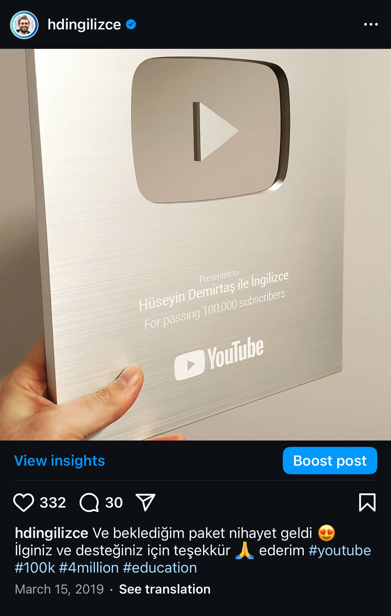 Hüseyin Demirtaş ile İngilizce YouTube